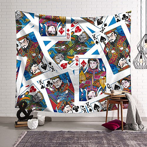 

Poker Card Wall Tapestry Art Decor Blanket Curtain Hanging Home Bedroom Living Room Decoration Polyester