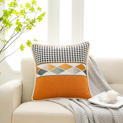 

Autumn PillowCase Classic Houndstooth Plaid Elements PillowCase Cushion Cover Modern Sample Room Cushion Cover Living Room Bedroom Sofa Cushion Cover