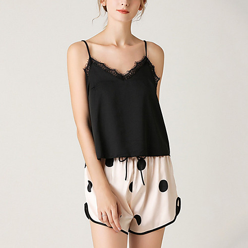 

Women's Deep V Suits / Pajamas / Sets Pajamas Polka Dot / Casual