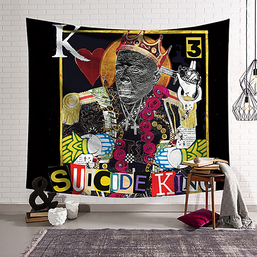 

Poker Card Wall Tapestry Art Decor Blanket Curtain Hanging Home Bedroom Living Room Decoration Polyester