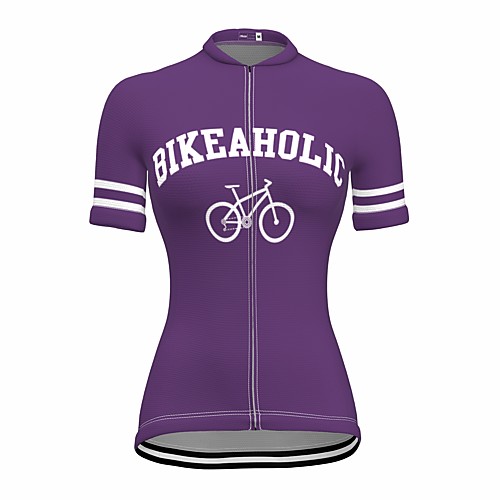 

21Grams Women's Short Sleeve Cycling Jersey Summer Spandex Purple Bike Top Mountain Bike MTB Road Bike Cycling Quick Dry Moisture Wicking Sports Clothing Apparel / Stretchy / Athleisure