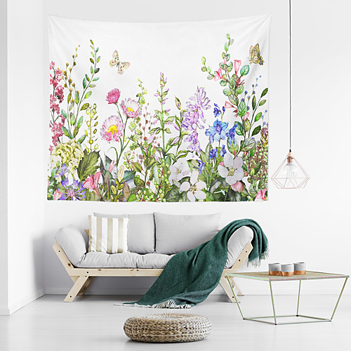 

Floral Botanical Wall Tapestry Art Decor Blanket Curtain Hanging Home Bedroom Living Room Decoration Polyester
