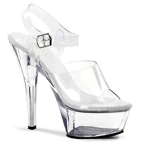 

Women's Unisex Sandals Pumps Round Toe Closed Toe Daily Beach PU Solid Colored Clear Black