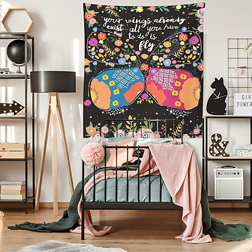 

Butterfly Wall Tapestry Art Decor Blanket Curtain Hanging Home Bedroom Living Room Decoration Polyester