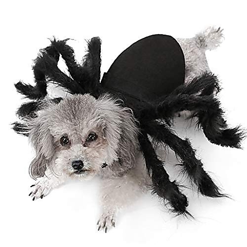 

Halloween Spider Costume for Dog Cat, Halloween Pet Costume Halloween Decorations, Spider Decor Halloween Party Supply, Spider Cosplay Costumes with Adjustable Velcro for Small Medium Dogs and Cats