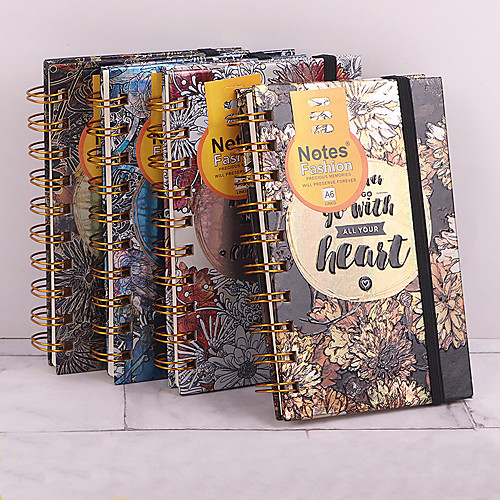 

4 pcs Notebook Ruled A6 4.1×5.8 Inch B5 6.9×9.8 Inch B6 4.9×6.9 Inch Retro Aesthetic Paper Hardcover Portable 80 Pages Notebook for Office Business Student
