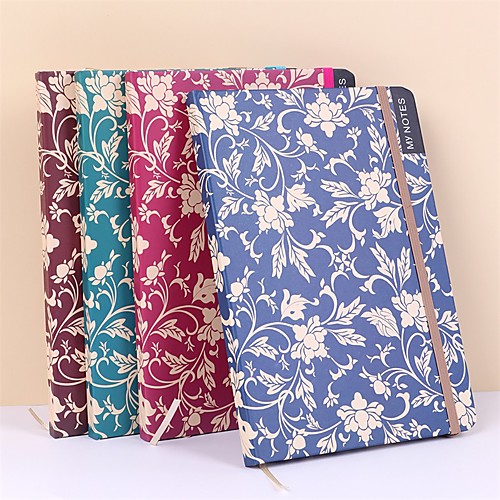 

4 pcs Notebook Ruled A5 5.8×8.3 Inch A6 4.1×5.8 Inch Retro Aesthetic Paper Hardcover Portable 100 Pages Notebook for Office Business Student