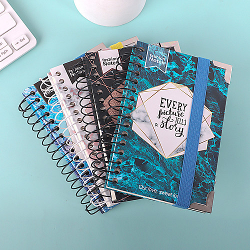 

4 pcs Notebook Ruled A6 4.1×5.8 Inch Retro Aesthetic Paper Hardcover Portable 96 Pages Notebook for Office Business Student