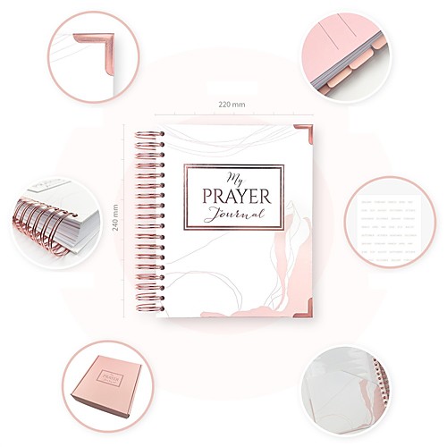 

2022 Spiral Twin-Wire Binding Daily Weekly Monthly Planner A5 5.8×8.3 Inch Aesthetic Classic Paper Hardcover Agenda Double Coil Design Monthly Tabs Planner 442 Pages for School Office Student