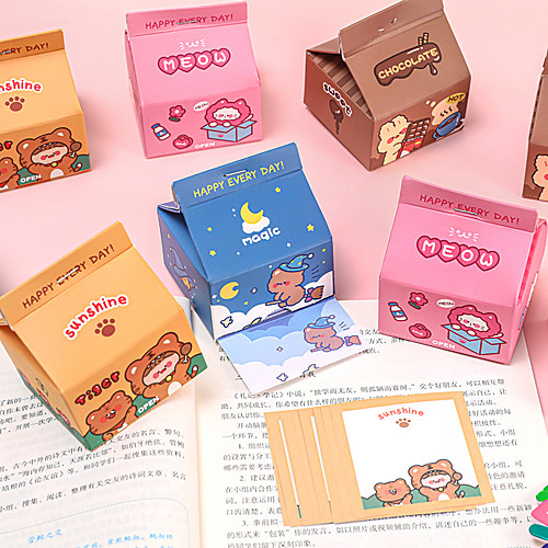 

4 pcs Note Pads 2.76times;2.76 Inch Colorful Paper Non-Stick Post It Notes for School Office Business