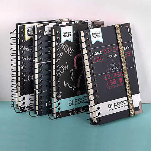 

4 pcs Notebook Ruled A6 4.1×5.8 Inch A4 8.3×11.7 Inch Retro Aesthetic Paper Hardcover Portable 96 Pages Notebook for Office Business Student