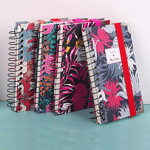 

4 pcs Notebook Ruled A6 4.1×5.8 Inch A4 8.3×11.7 Inch B5 6.9×9.8 Inch Retro Aesthetic Paper Hardcover Portable 96 Pages Notebook for Office Business Student