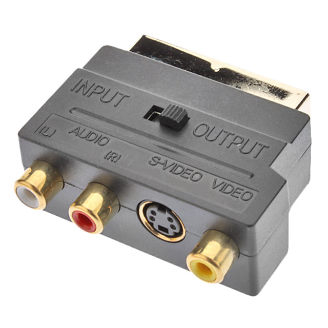 SCART-Stecker auf Cinch Composite-Buchse Adapter für S ...