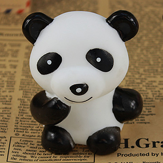 Cute Panda Style Gummi knirkende Legetøj til Hunde Katte 638249 2021
