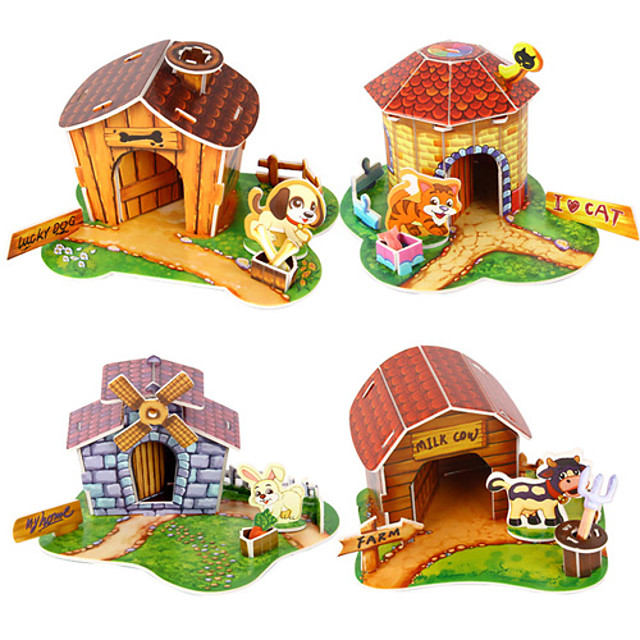 3D-Puzzle Mini Haustier-Haus-Spielzeug für Kinder ...