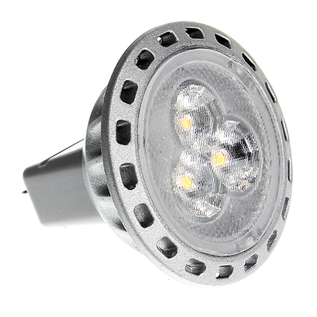 2W GU4(MR11) LED-spotlampen MR11 3 SMD 2835 180 lm Warm wit DC 12 / AC ...