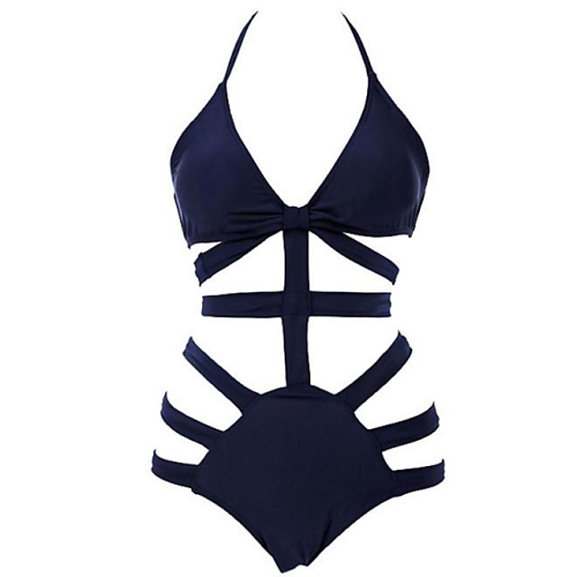 kobiet moda sexy ciemny granatowy pusta push-up, strój kąpielowy