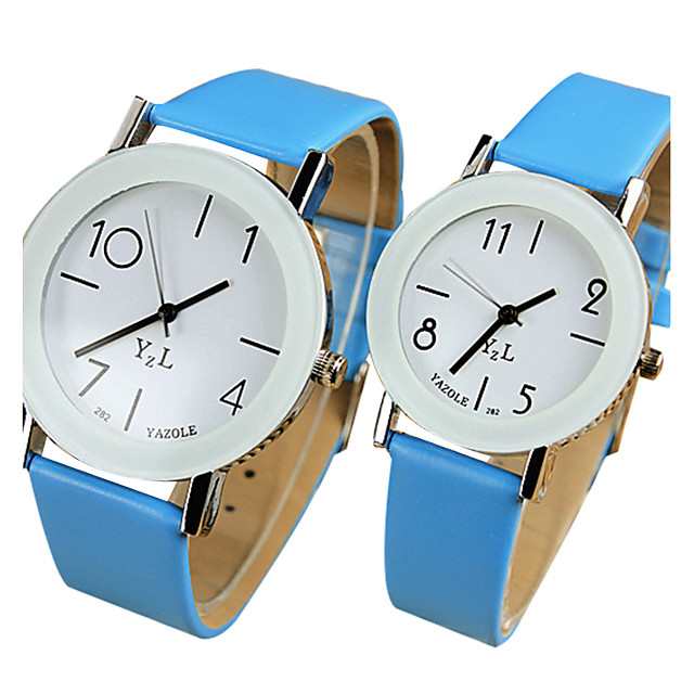YAZOLE Pareja Reloj de Pulsera Gran venta / Cool / / PU Banda Casual