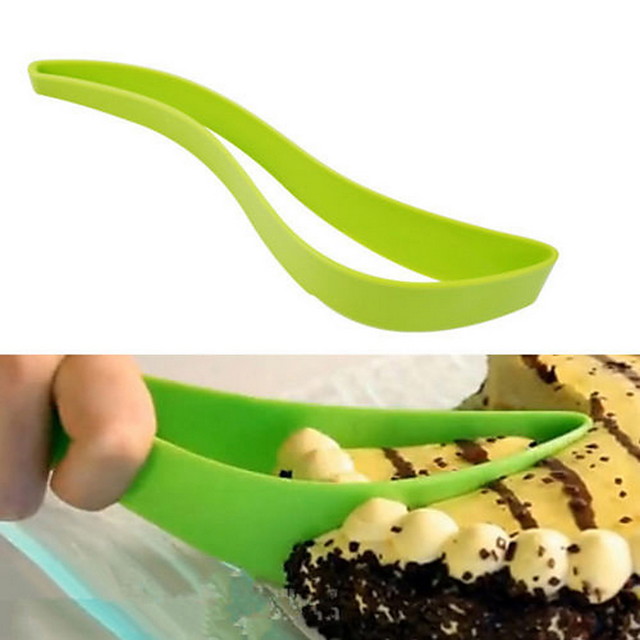 plastic cake server mes perfecte snijmachine groene kaas taart snijder