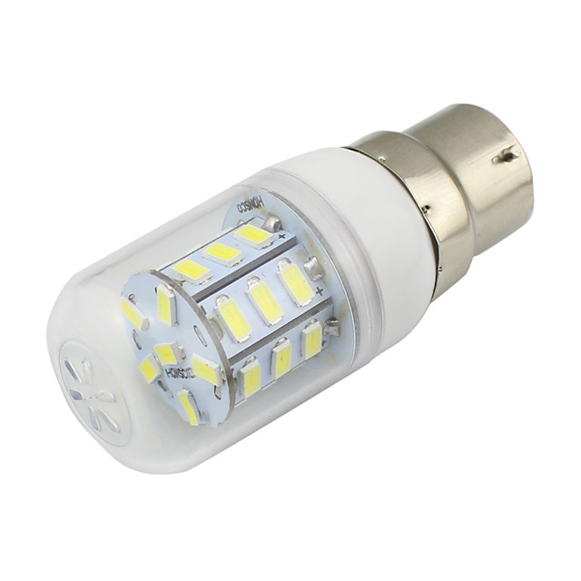 1pc 3w b22 led lampe 27 leds 5730 dc / ac 12 24v til bilbåd ac 110