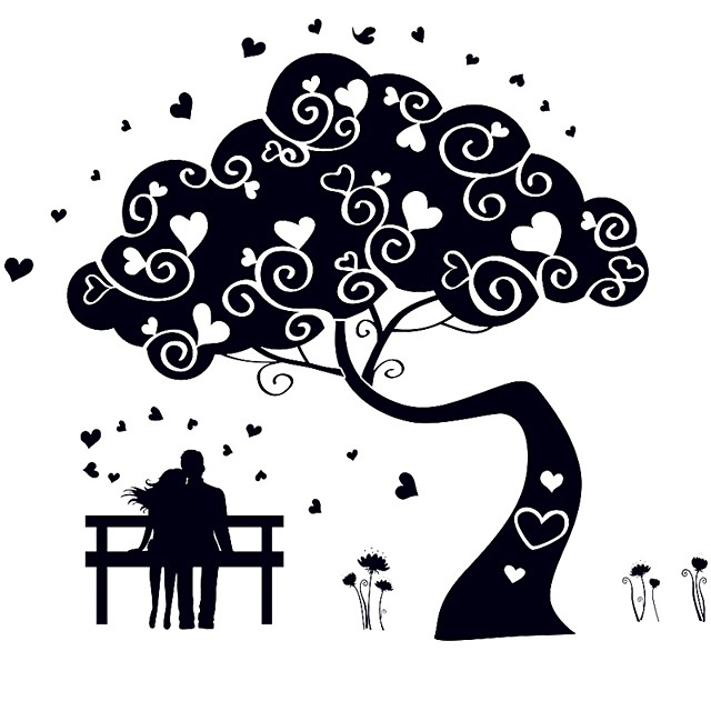 Couples Lovers Luminous Wall Stickers Pvc Glow In The Dark Tree Flower Love Wall Decals For Family Love Home Decor 5608098 2021 8 39