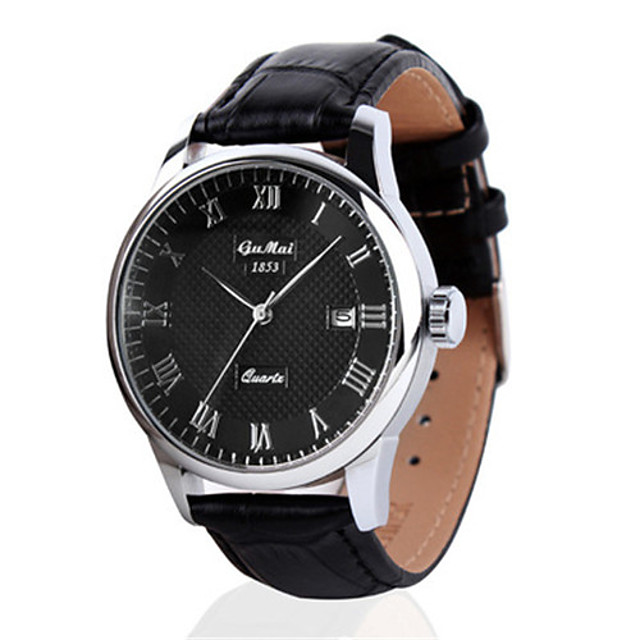 Homme Montre Tendance Quartz Remontage automatique Cuir Noir / Marron Etanche Calendrier