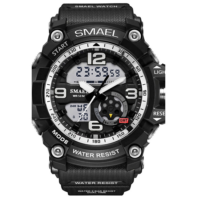 SMAEL Voor heren Polshorloge Digitaal horloge camouflage Waterbestendig Analoog-Digitaal Zwart Rood Blauw / Rubber / Twee jaar / Alarm / Lichtgevend / LED 5559517 2020 – €20.99