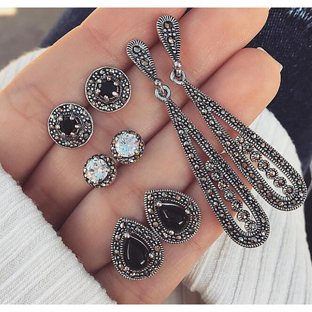 Femme Boucle d'Oreille Pendantes Long Goutte dames Rétro Vintage Bohème