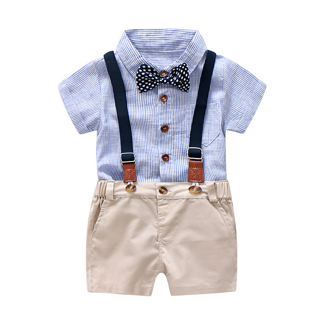 Baby Boys' Active / Basic Daily / Birthday Blue & White Solid Colored ...