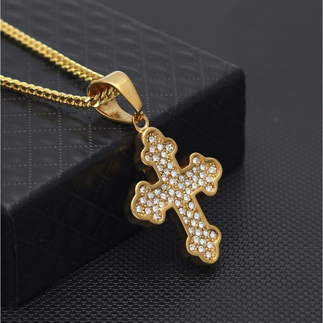 Collana Doppia Croce Acciaio Inossidabile Nero - 2 Pezzi, Con Ciondolo Crocifisso, Per Uomo E Donna - Foto 5