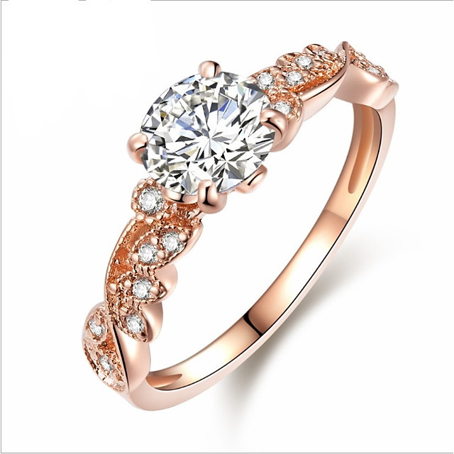 Kihlasormus Timantti Tyylikas Ruusukulta Kupari Tekojalokivi Flower Naiset Tyylikas Makea 1kpl 6 7 8 9 Naisten Cubic Zirkonia 6844521 2021 Hintaan 6 29
