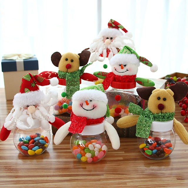 3pcs Christmas Candy Can Christmas Sugar Holder Money Boxes Christmas Party Table Decor Sugar Storage Box Candy Bottle Can 5362941 2020 10 49