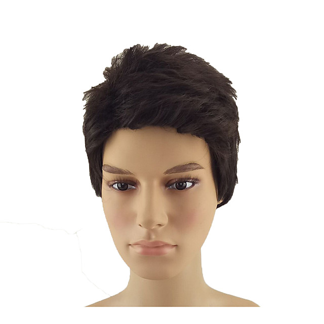 Synteettiset Peruukit Suora Pixie Leikkaus Peruukki Lyhyt Musta Ruskea Synteettiset Hiukset 8 Inch Miesten Pehmea Heat Resistant Synteettinen Musta Hairjoy 6931072 2021 Hintaan 20 39