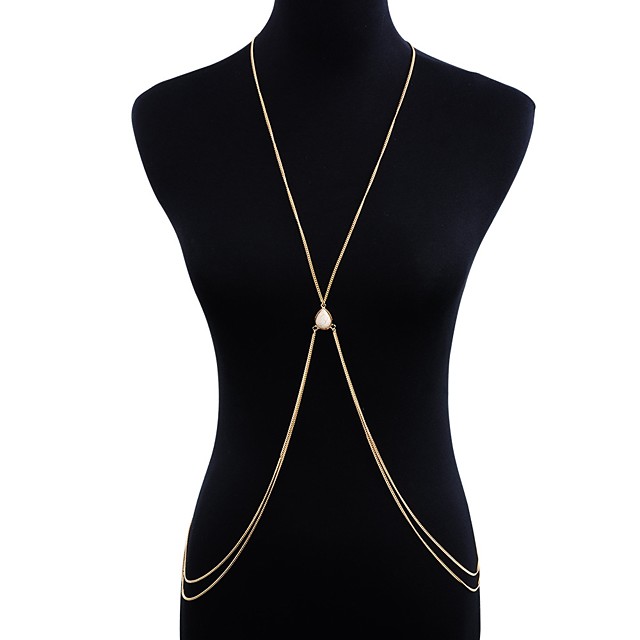 Body Chain Ladies European Tropical Women's Body Jewelry For Club Bikini  Long Alloy Creative Gold Silver 1pc 6983241 2021 – $7.86