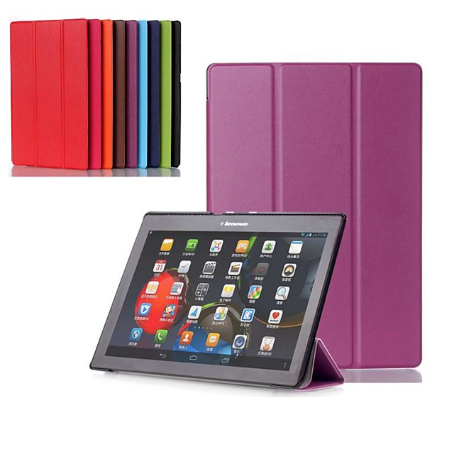 Case For Lenovo Lenovo Tab 3 10 Plus Lenovo Tab 3 10 Business Tb3 X70f N Lenovo Tab 2 A10 70 360 Rotation With Stand Flip Full Body Cases Solid Colored Hard Pu Leather 19 99