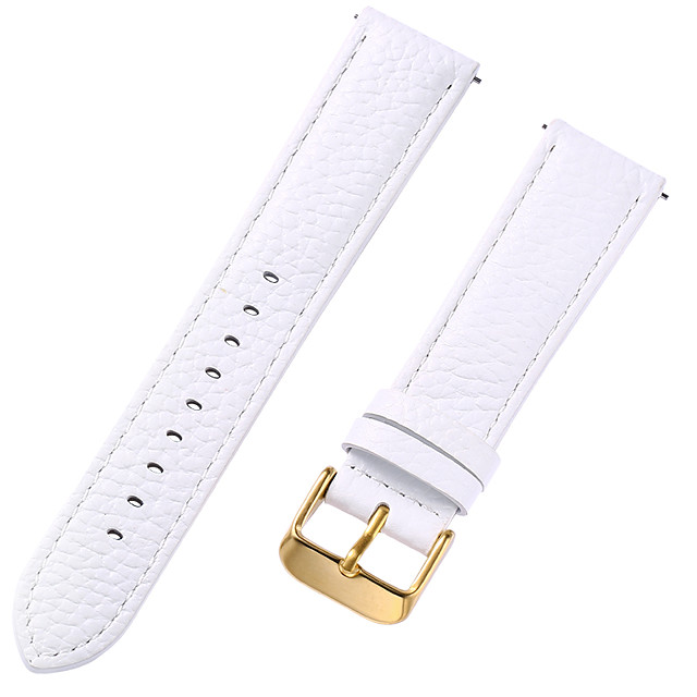 Genuine Leather Leather Calf Hair Watch Band White 17cm 6 69 Inches 18cm 7 Inches 19cm 7 48 Inches 1cm 0 39 Inches 1 2cm 0 47 Inches 1 3cm 0 5 Inches 21 15 74