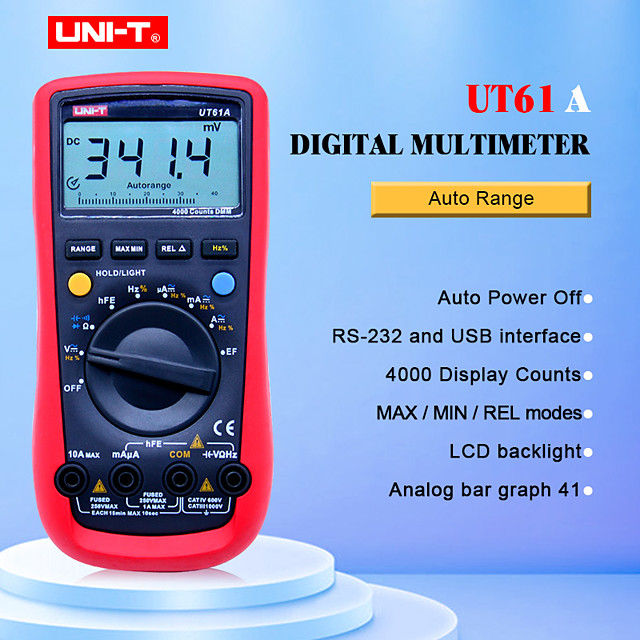 UT61A Digital Multimeter Professional Electrical Handheld Tester CD Backlight