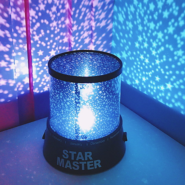 Cylindrical LED Night Light Light Projector Star Light Tiktok Star