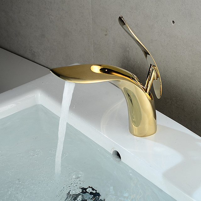 Waschbecken Wasserhahn - Verbreitete Golden / Galvanisierung