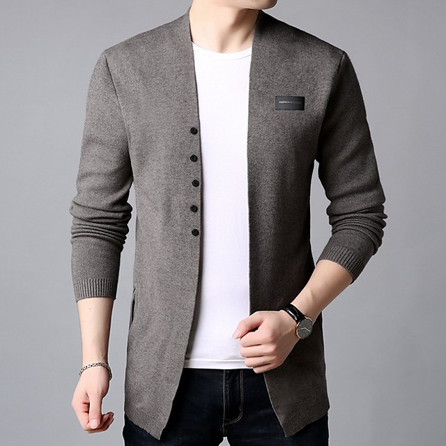 camel colored long cardigan