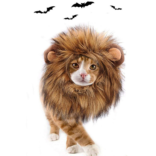 hunde katzen halloween kostume kostume lowe perucke einfarbig leopard lowe cosplay halloween winter hundekleidung welpenkleidung hunde outfits leopard gelb braun kostum fur madchen und jungen hund 7729088 2021 9 59