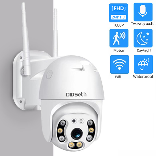 Didseth Hd 1080p Full Color Night Vision Ip Camera 2 Mp Wifi Mini Ptz Camera Outdoor Wireless Cmos Zoom Speed Dome Cctv Waterproof Security Camera Two Way Audio Home Surveillance Camera 7836113 2021 59 69