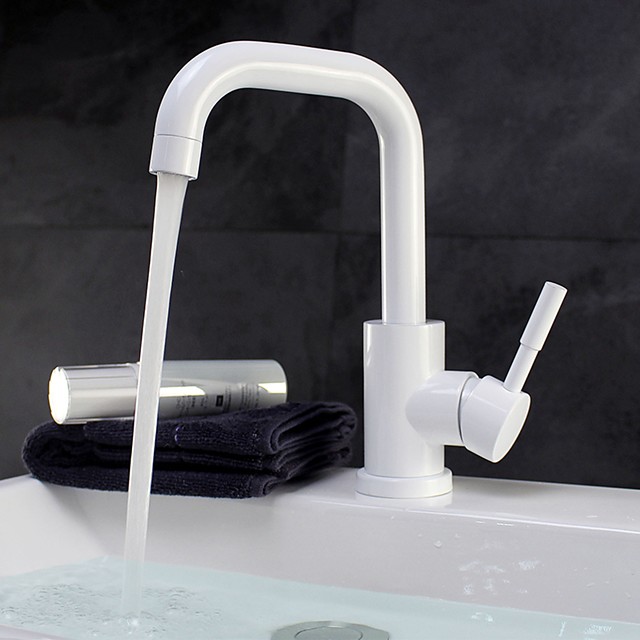 Válvula de cerámica tradicional antigua de arco alto monomando lavabo