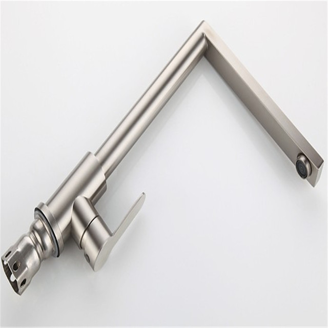 Grifo de cocina de acero inoxidable 304, grifo giratorio de lavabo