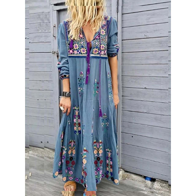 light blue loose dress