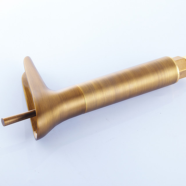 Grifo de lavabo de baño de latón antiguo, grifos de baño de un solo