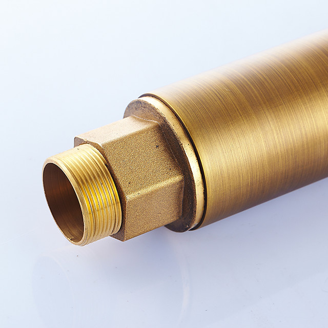 Grifo de lavabo de baño de latón antiguo, grifos de baño de un solo