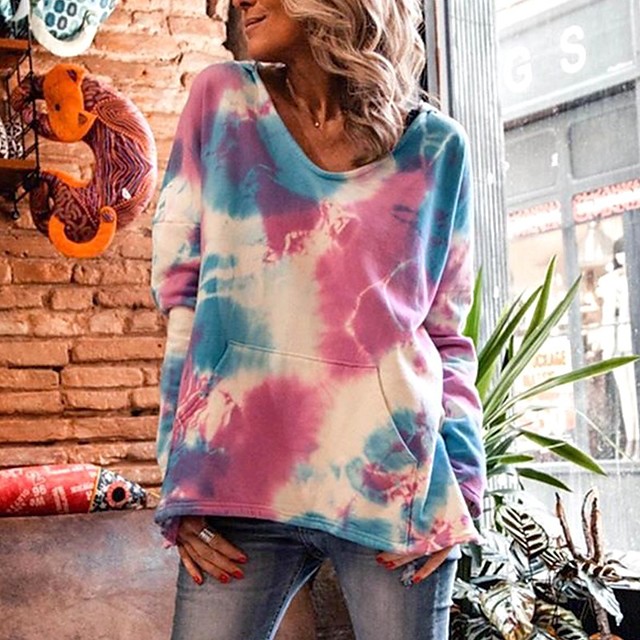 tie dye moletom com capuz new look