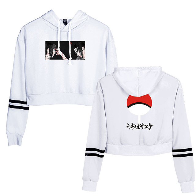 Innoittamana Naruto Cosplay Akatsuki Uchiha Itachi Crop Top Huppari Polyester Puuvillaseos Painettu Tulostus Huppari Kayttotarkoitus Naisten 8243302 2021 Hintaan 17 99