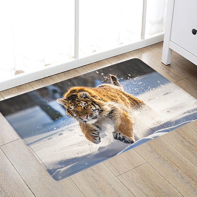 Sibirischer Tiger Digitaldruck Fußmatte moderne Badematten Vlies Memory